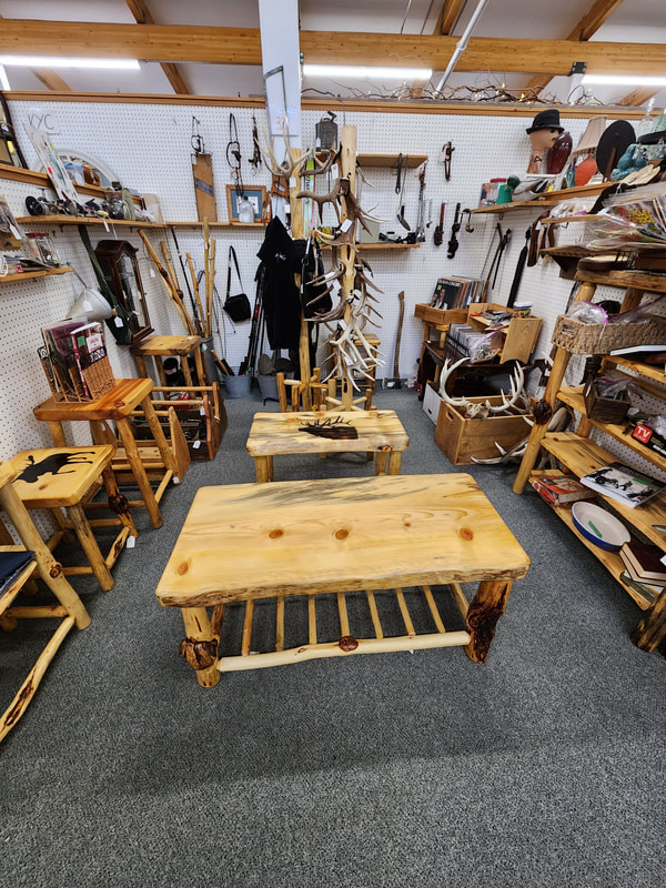 Rustic furniture and accessories at Apple Annie Antique Gallery