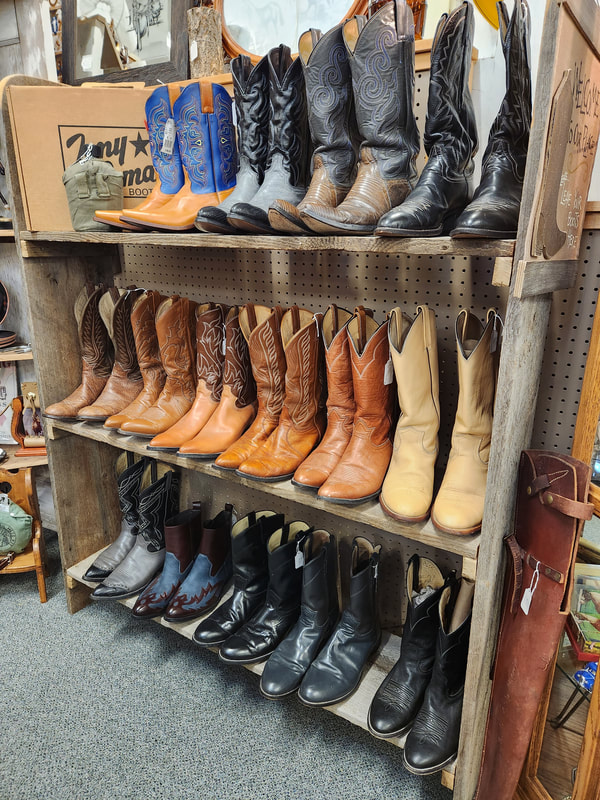 Cowboy boots at Apple Annie Antique Gallery