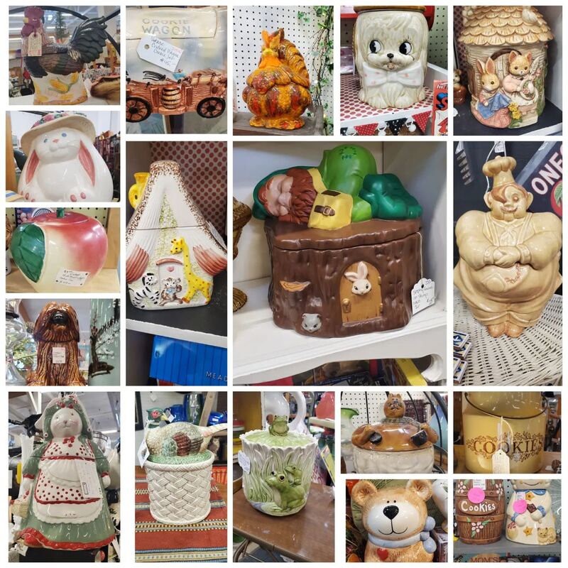 Collectible figurines at Apple Annie Antique Gallery