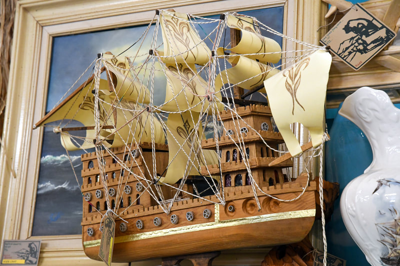 Antique model ship from one of the booths in our showroom