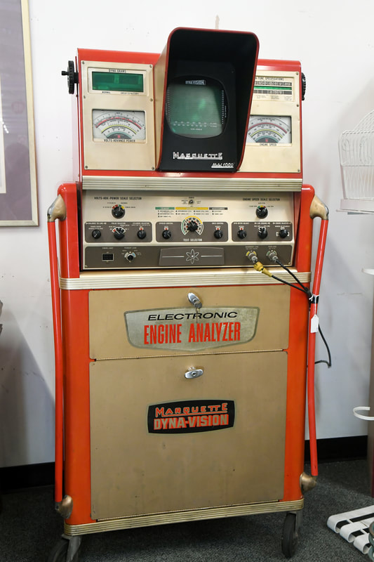 Antique electronic equipment from one of the booths in our showroom