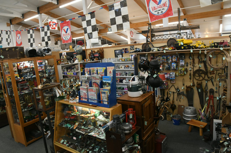 One of the hundreds of booths filled with collectibles and antiques