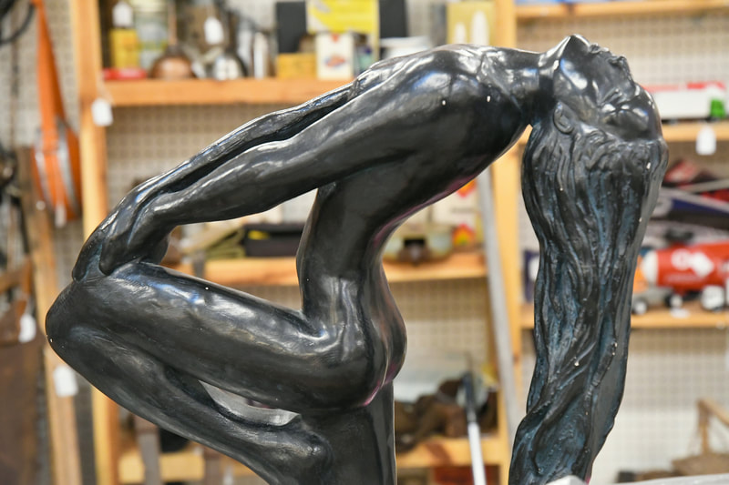 Antique sculpture from one of the booths in our showroom
