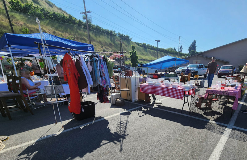 Clothing and other items in our flea market